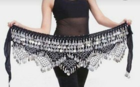 شال رقص ليرات معدن الوان 1